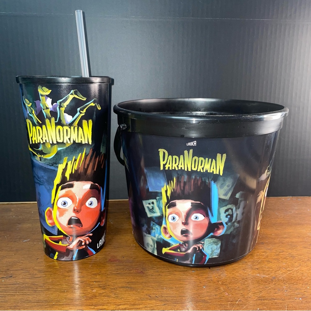 Paranorman Movie Tumbler cup and popcorn Bucket Set